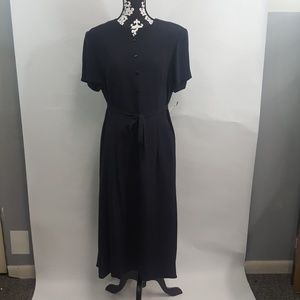 Talbots Navy Silk Dress